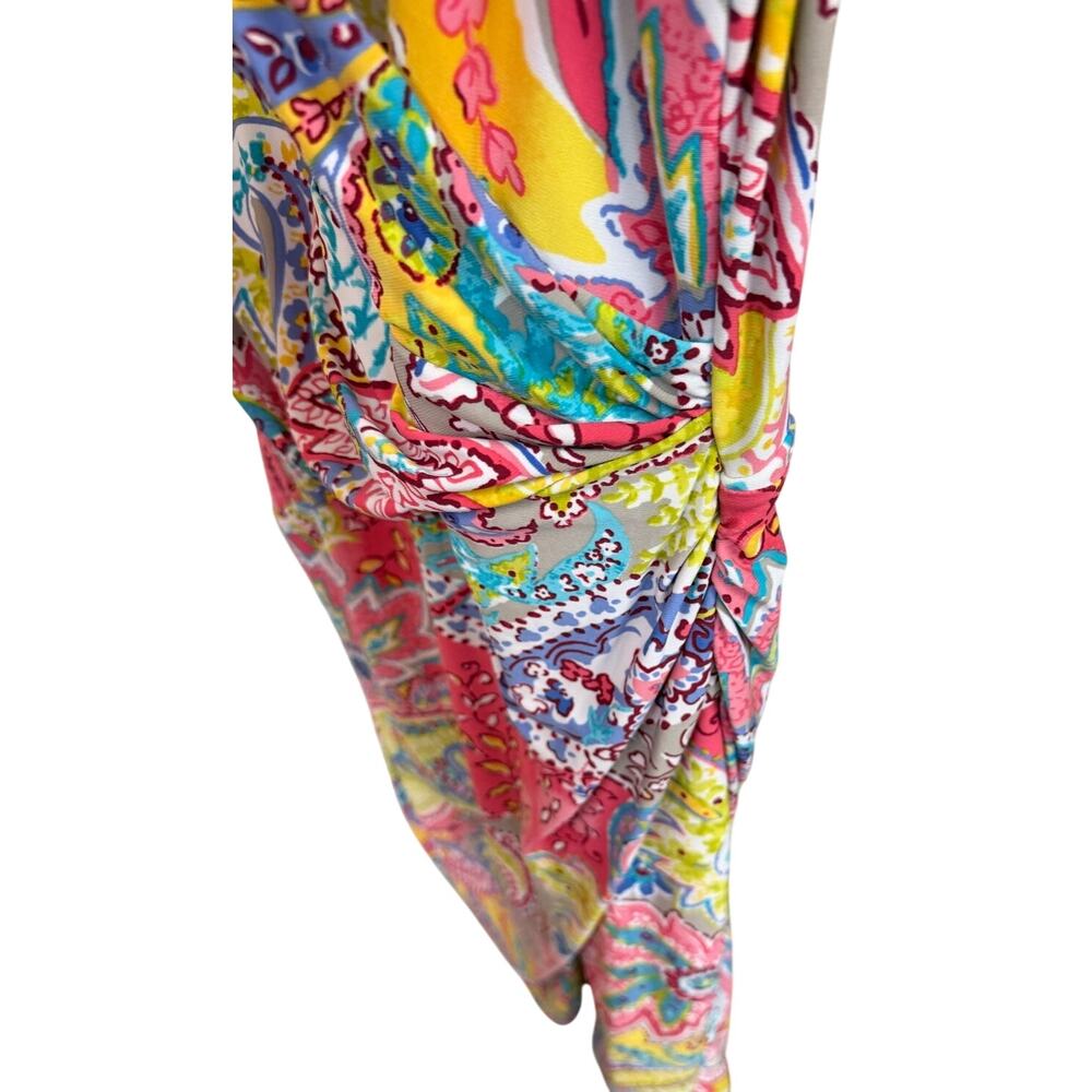 Lauren Ralph Lauren Multi-color Paisley Faux Wrap Dress, 10 - Picture 6 of 7